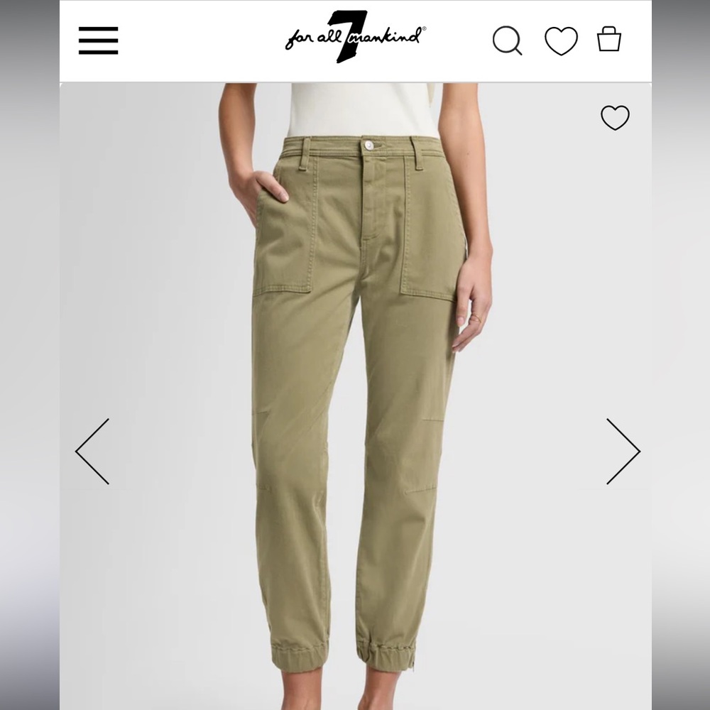 7 For All Mankind Khaki Women's Cropped Pants